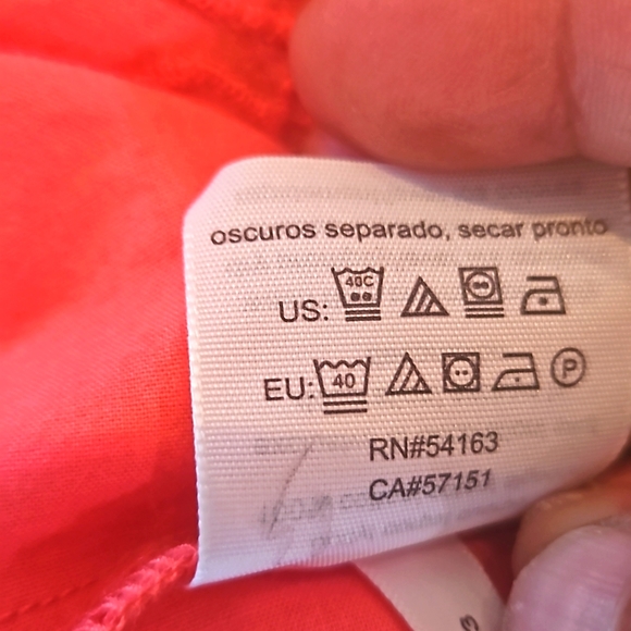 Tommy Hilfiger Coral Off the Shoulder Embroidered Eyelet Hem Size S Blouse - Picture 11 of 12